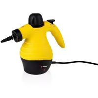 Alpina Handstoomreiniger - 1050 Watt - met 10 Accessoires - Zwart/Geel - 12x22x27 cm