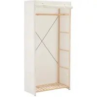 vidaXL Garderobekast, wit, 79 x 40 x 170 cm, stof