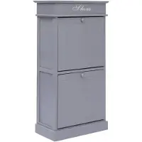 vidaXL Schoenenkast 50x28x98 cm paulowniahout grijs