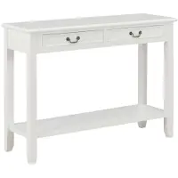 vidaXL Wandtafel 110x35x80 cm hout wit
