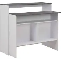 vidaXL Bartafel met 2 tafelbladen 130x40x120 cm wit en grijs