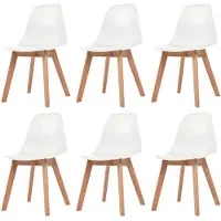 vidaXL Eetkamerstoelen wit 6 st online kopen