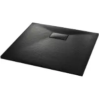 vidaXL Douchebak 90x80 cm SMC zwart