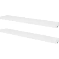 vidaXL Wandplanken MDF zwevend voor boeken/dvd wit 2 st