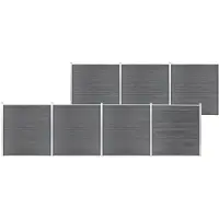 vidaXL Schutting 1218x186 cm HKC grijs
