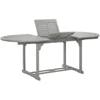 vidaXL Tuintafel 200x100x75 cm massief acaciahout grijs