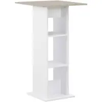vidaXL Barkruk, wit en betonlook, 60x60x110 cm