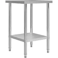 vidaXL Keukenwerktafel 60x60x85 cm roestvrij staal