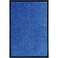 vidaXL Deurmat wasbaar 40x60 cm blauw