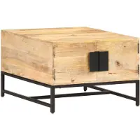 vidaXL Salontafel 67x67x45 cm massief mangohout