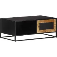 vidaXL Salontafel 90x50x35 cm ruw mangohout
