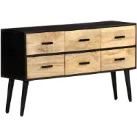 vidaXL Dressoir 110x33x64 cm massief mangohout