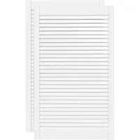 vidaXL Kastdeuren met lamellen 2 st 99,3x59,4 cm grenenhout wit