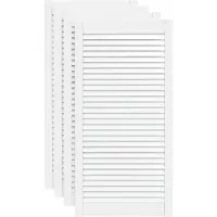 vidaXL Kastdeuren met lamellen 4 st 99,3x49,4 cm grenenhout wit