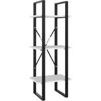 vidaXL Boekenkast met 3 schappen 40x30x105 cm bewerkt hout wit