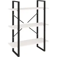 vidaXL Boekenkast met 3 schappen 80x30x105 cm massief grenenhout wit