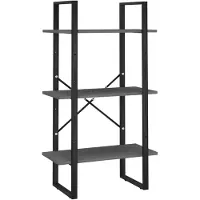 vidaXL Opbergrek 60x30x105 cm massief grenenhout grijs
