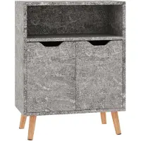 vidaXL Dressoir 60x30x72 cm bewerkt hout betongrijs