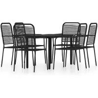 vidaXL 7-delige tuinset, zwart