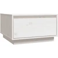 vidaXL Salontafel 55x56x32 cm massief grenenhout wit