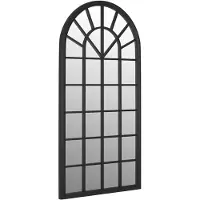 vidaXL Tuinspiegel 90x45 cm ijzer zwart