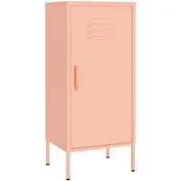 vidaXL Opbergkast 42,5x35x101,5 cm staal roze