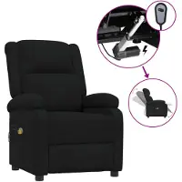vidaXL Massagestoel elektrisch stof zwart