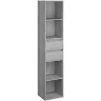 vidaXL Boekenkast 36x30x171 cm bewerkt hout grijs sonoma eikenkleurig