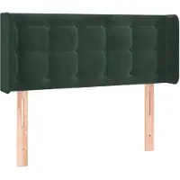 vidaXL Hoofdbord met randen 93x16x78/88 cm fluweel donkergroen