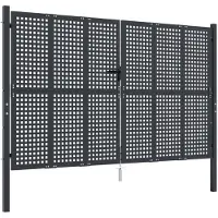 vidaXL Tuinpoort Antraciet 300x175 cm Staal