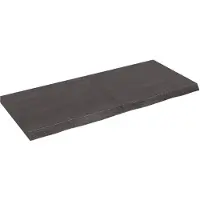 vidaXL Tafelblad 140x60x(2-6)cm behandeld eikenhout donkerbruin