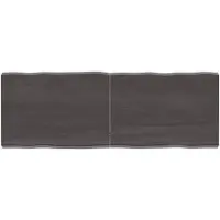 vidaXL Tafelblad natuurlijke rand 140x50x(2-6)cm eikenhout donkerbruin