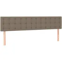 vidaXL Hoofdborden 200x5x78/88 cm stof taupe
