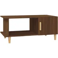 vidaXL Salontafel 90x50x40 cm bewerkt hout bruin eikenkleur