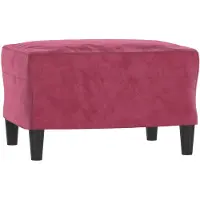 vidaXL Voetenbank 60x50x41 cm fluweel wijnrood