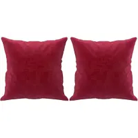 vidaXL Sierkussens 2 st 40x40 cm fluweel wijnrood