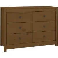 vidaXL Dressoir 100x40x72 cm massief grenenhout honingbruin