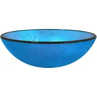 vidaXL Wasbak 42x14 cm gehard glas blauw