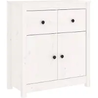 Super Merchant Dressoir 70x35x80 cm massief grenenhout wit