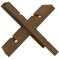 vidaXL Houtblokhouder 47x39,5x48 cm massief grenenhout honingbruin