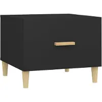 vidaXL Salontafel 50x50x40 cm bewerkt hout zwart