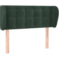vidaXL Hoofdbord met randen 83x23x78/88 cm fluweel donkergroen