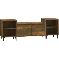 vidaXL Tv-meubel 160x35x55 cm bewerkt hout gerookt eikenkleurig