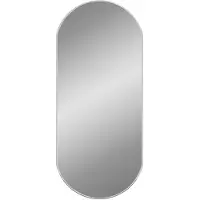 vidaXL Wandspiegel 80x35 cm ovaal zilverkleurig