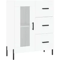 vidaXL Dressoir 69,5x34x90 cm bewerkt hout wit