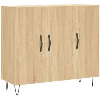 vidaXL Dressoir 90x34x80 cm bewerkt hout sonoma eikenkleurig
