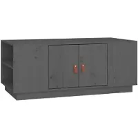 vidaXL Salontafel 100x50x41 cm massief grenenhout grijs