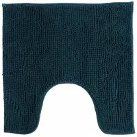 Urban Living WC/Toilet Badkamerkleedje/badmat - donkerblauw - 49x49cm - Badmatjes