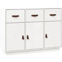 vidaXL Dressoir 100x40x75 cm massief grenenhout wit