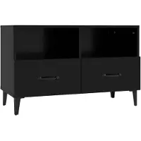 vidaXL Tv-meubel 80x36x50 cm bewerkt hout zwart